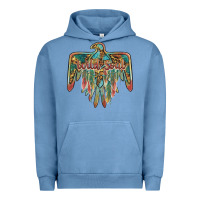 Pigment Pebble Blue wild soul thunderbird Urban Hoodie - BarkalooDesign