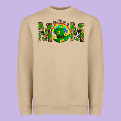 Western Mom With Shamrocks Heavyweight Sweatshirt Designed By Bundleandbundleshop