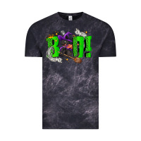 Cloud Black Boo! with black cat Halloween Vintage Tee - NancyCooperArtShop