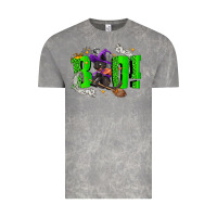 Cloud Rock Boo! with black cat Halloween Vintage Tee - NancyCooperArtShop