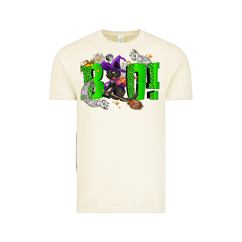 Boo! With Black Cat Halloween Vintage Tee by NancyCooperArtShop | Teevron
