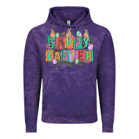 Cloud Purple Happy Easter with plate letters Easter Day Vintage Hoodie - HowdyJamesFarm