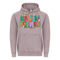 Vintage Zinc Happy Easter with plate letters Easter Day Vintage Hoodie - HowdyJamesFarm