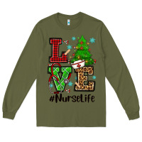 Army Green love nurse life christmas Long Sleeve Tee - CowGirlArtShop