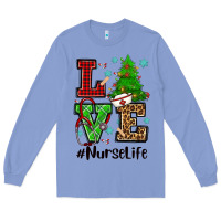 Colony Blue love nurse life christmas Long Sleeve Tee - CowGirlArtShop