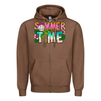 Chestnut Summer Time Zipper Hoodie - CowhideDigitalArt
