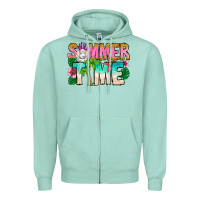 Seafoam Summer Time Zipper Hoodie - CowhideDigitalArt