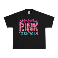 Black I wear pink for my custom name Cancer Awareness Urban Heavy Tee - HowdyJamesFarm