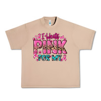 Burro I wear pink for my custom name Cancer Awareness Urban Heavy Tee - HowdyJamesFarm