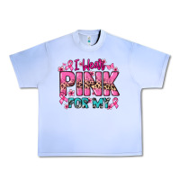Grape Ice I wear pink for my custom name Cancer Awareness Urban Heavy Tee - HowdyJamesFarm
