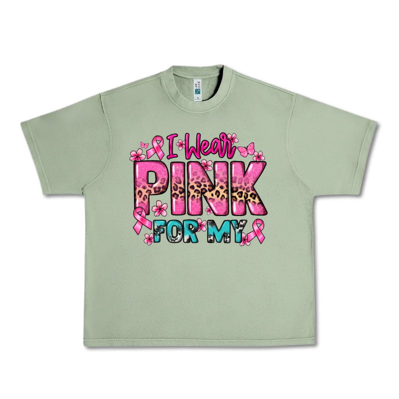 I Wear Pink For My Custom Name Cancer Awareness Urban Heavy Tee by HowdyJamesFarm | Teevron