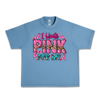 Pebble Blue I wear pink for my custom name Cancer Awareness Urban Heavy Tee - HowdyJamesFarm