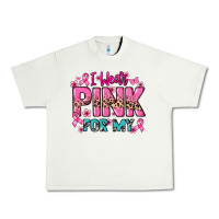 Pistachio I wear pink for my custom name Cancer Awareness Urban Heavy Tee - HowdyJamesFarm