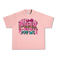Salmon I wear pink for my custom name Cancer Awareness Urban Heavy Tee - HowdyJamesFarm