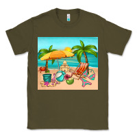 Army Green summer Classic Tee - RanaPortraitStore