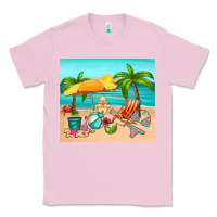 Bubblegum Pink summer Classic Tee - RanaPortraitStore