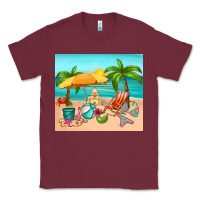 Burgundy summer Classic Tee - RanaPortraitStore