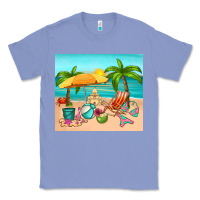 Colony Blue summer Classic Tee - RanaPortraitStore