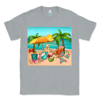 Heather Grey summer Classic Tee - RanaPortraitStore
