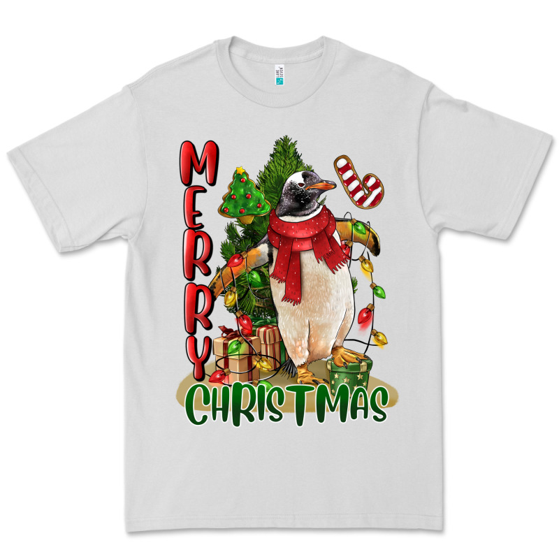 Merry Christmas Penguin Premium Tee by LillyAllenDesigns | Teevron