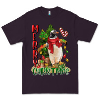 Plum merry christmas penguin Premium Tee - LillyAllenDesigns