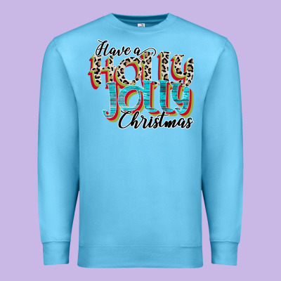 Have A Holly Jolly Christmas Premium Sweatshirt Designed By Cowhidedigitalart