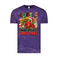 Cloud Purple just a girl who loves christmas Vintage Tee - texasbilliewilder