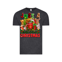 Vintage Black just a girl who loves christmas Vintage Tee - texasbilliewilder