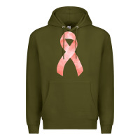 Army Green uterine or endometrial cancer ribbon Premium Hoodie - FaDigitalArtStudio