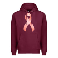 Burgundy uterine or endometrial cancer ribbon Premium Hoodie - FaDigitalArtStudio