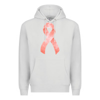 Dove Grey uterine or endometrial cancer ribbon Premium Hoodie - FaDigitalArtStudio