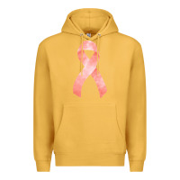 Mustard uterine or endometrial cancer ribbon Premium Hoodie - FaDigitalArtStudio