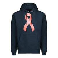 Navy uterine or endometrial cancer ribbon Premium Hoodie - FaDigitalArtStudio