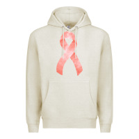 Oatmeal Heather uterine or endometrial cancer ribbon Premium Hoodie - FaDigitalArtStudio