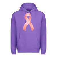 Purple uterine or endometrial cancer ribbon Premium Hoodie - FaDigitalArtStudio
