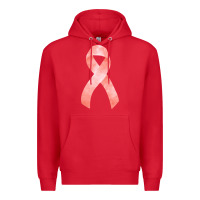 Red uterine or endometrial cancer ribbon Premium Hoodie - FaDigitalArtStudio