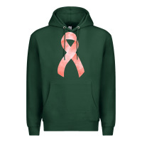 Sports Green uterine or endometrial cancer ribbon Premium Hoodie - FaDigitalArtStudio