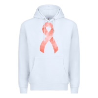 White uterine or endometrial cancer ribbon Premium Hoodie - FaDigitalArtStudio