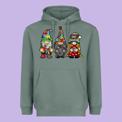 Autism Gnomies Heavyweight Hoodie Designed By Racoondesign
