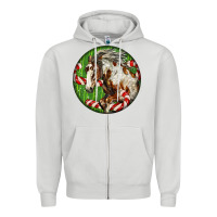 Dove Grey Horse Christmas Zipper Hoodie - LillyAllenDesigns