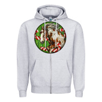 Heather Grey Horse Christmas Zipper Hoodie - LillyAllenDesigns