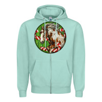 Seafoam Horse Christmas Zipper Hoodie - LillyAllenDesigns
