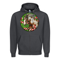 Smoke Horse Christmas Zipper Hoodie - LillyAllenDesigns