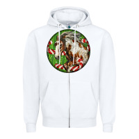 White Horse Christmas Zipper Hoodie - LillyAllenDesigns