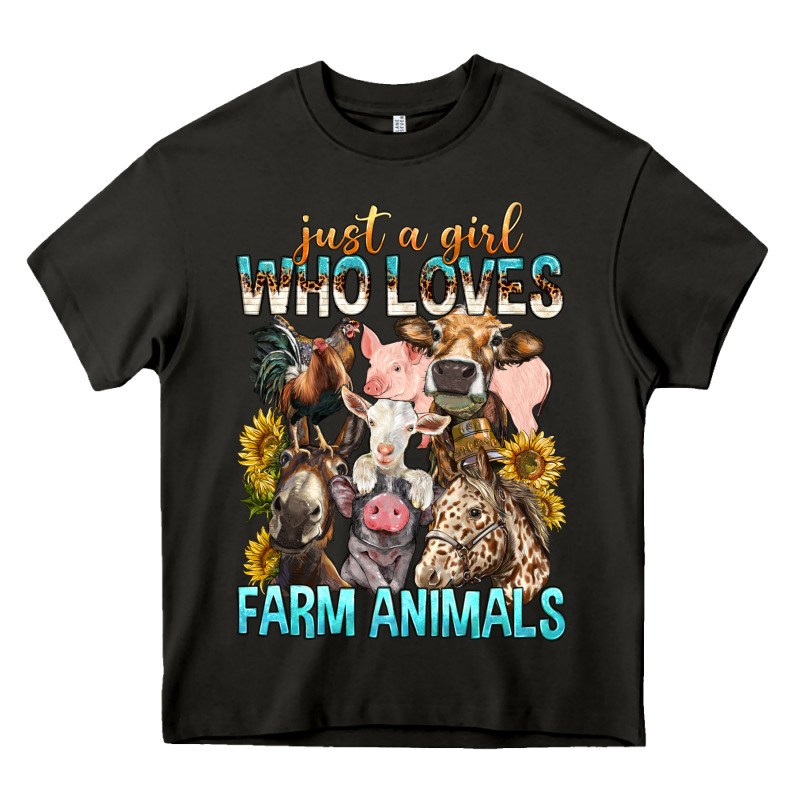 Just A Girl Who Loves Farm Animals Heavy Core Tee by BundleAndBundleShop | Teevron