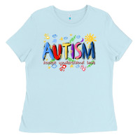Baby Blue autism accept understand love Ladies Tee - Artiststas