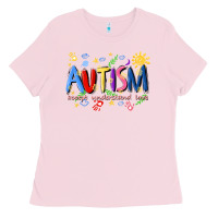 Bubblegum Pink autism accept understand love Ladies Tee - Artiststas