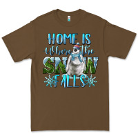 Cacao Home Is Where The Snow Falls Winter Penguin Premium Tee - LillyAllenDesigns