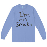Colony Blue handwritten i'm on smoko hot australian lingo the chats Long Sleeve Tee - lanVoArt