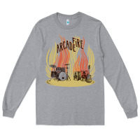 Heather Grey the arcade fire Long Sleeve Tee - lanVoArt